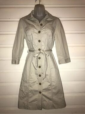 Boden Khaki Shirt Dress Size 8